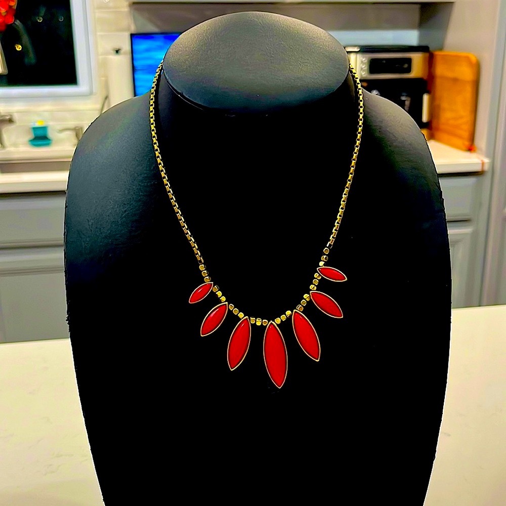 Lucky Brand Reversible Gold & Red Necklace
